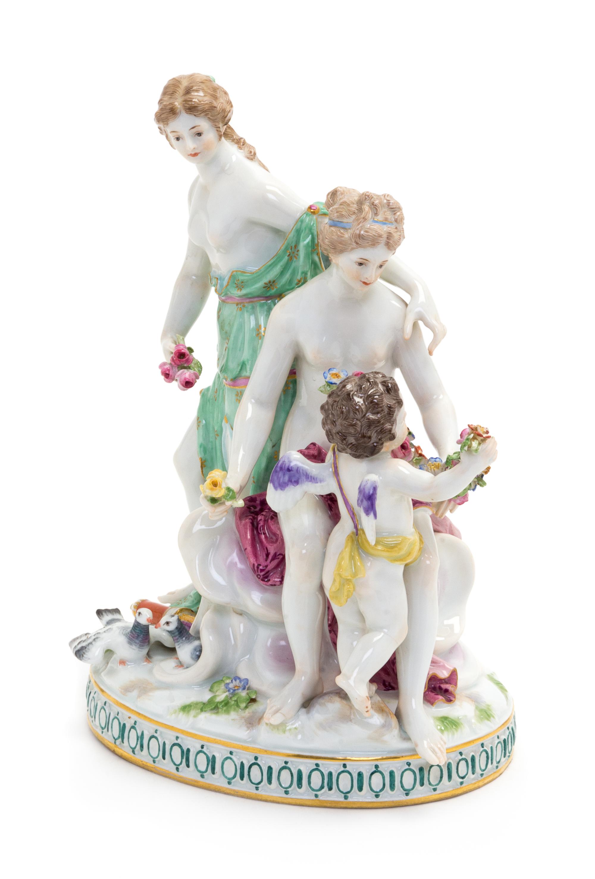 A Meissen Porcelain Figural Group Height 8 1/4 inches. — LATE 19TH/EARLY 20TH CENTURY