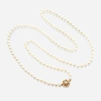A collection of two cultured pearl necklaces and one bracelet