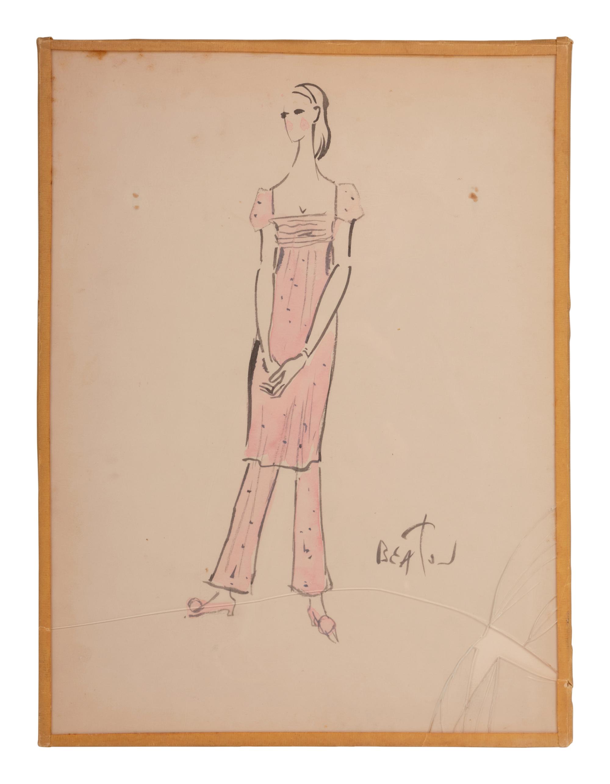 Nine Cecil Beaton Illustrations, 1950s-60s