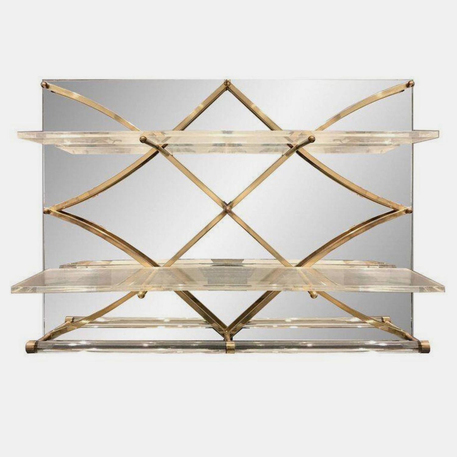 Treillage Mirrored Wall Shelf CHJ Design Studio, USA