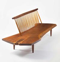 George Nakashima (American, 1905-1990) Fine "Conoid" Bench, New Hope, Pennsylvania, 1968
