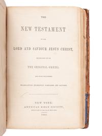 [BIBLES - AMERICAN BIBLE SOCIETY]. A group of 4 Bibles, comprising: