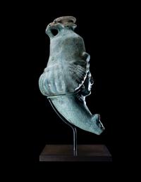 A Parthian or Sasanian Turquoise-Glazed Rhyton