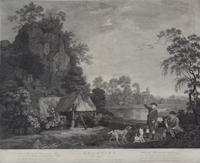 George STUBBS, after - William WOOLLETT, engraver Image 15 1/4 x 20 1/2 inches. — Shooting, Plate I-IV