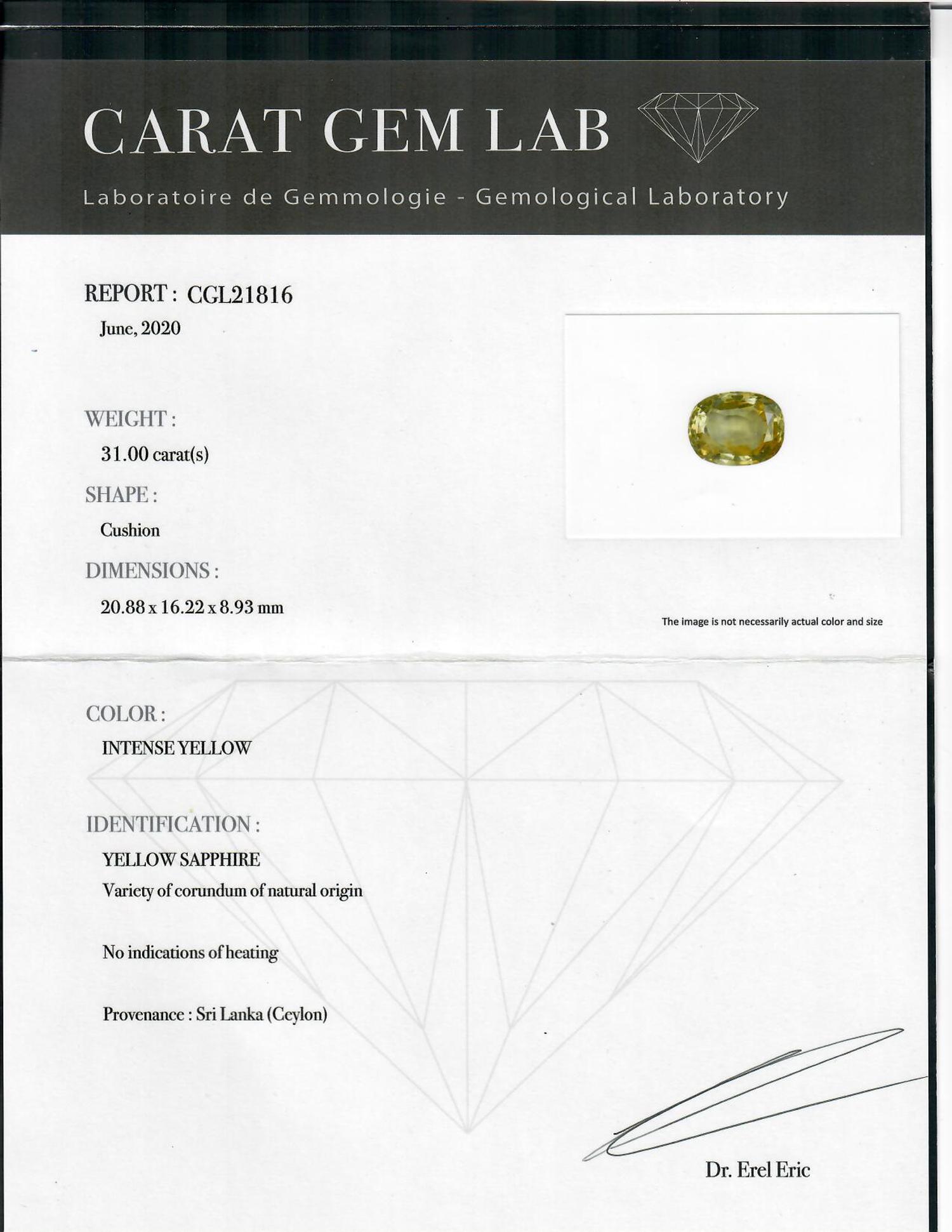 YELLOW SAPPHIRE AND DIAMOND RING