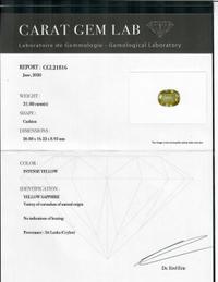 YELLOW SAPPHIRE AND DIAMOND RING