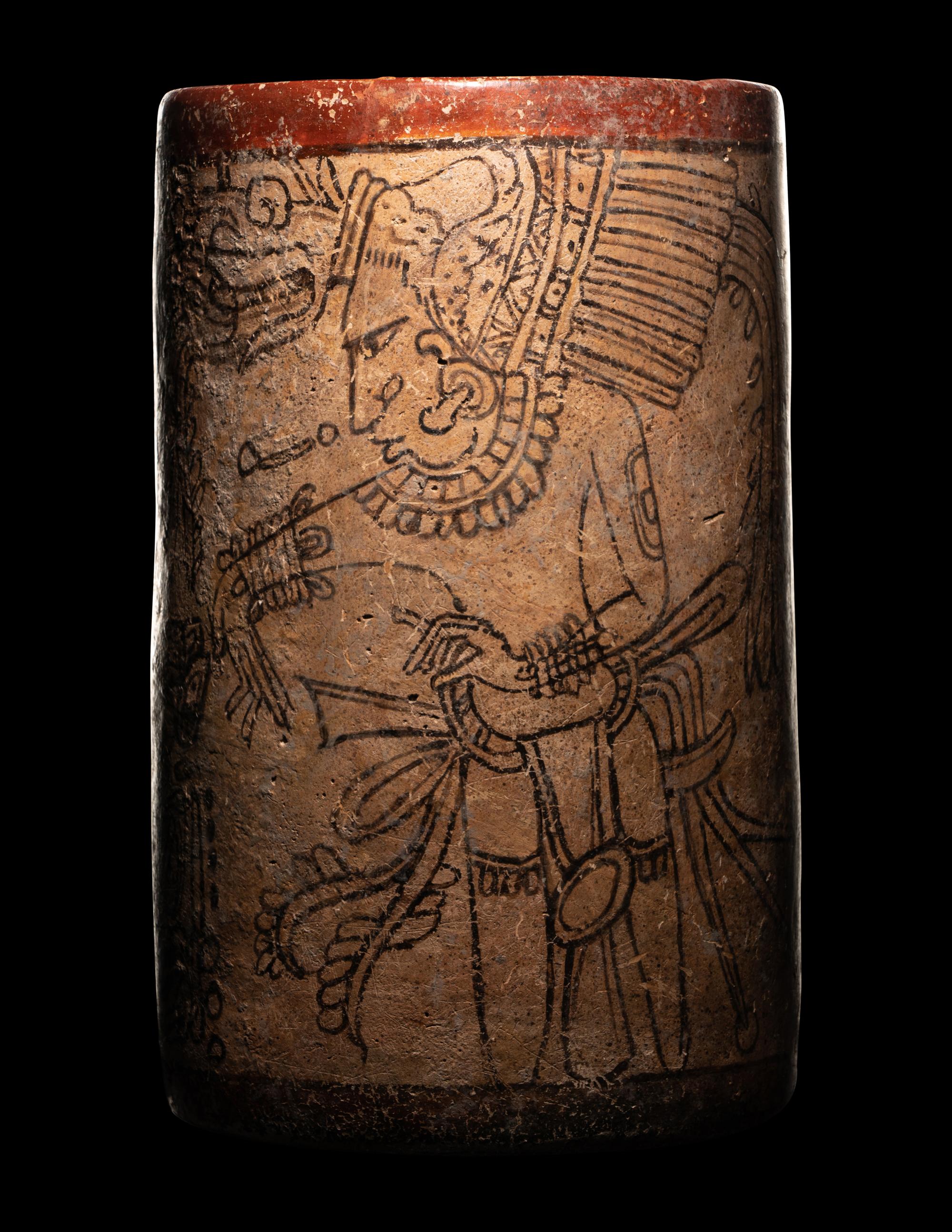 A Maya Codex Style Cylinder Vessel