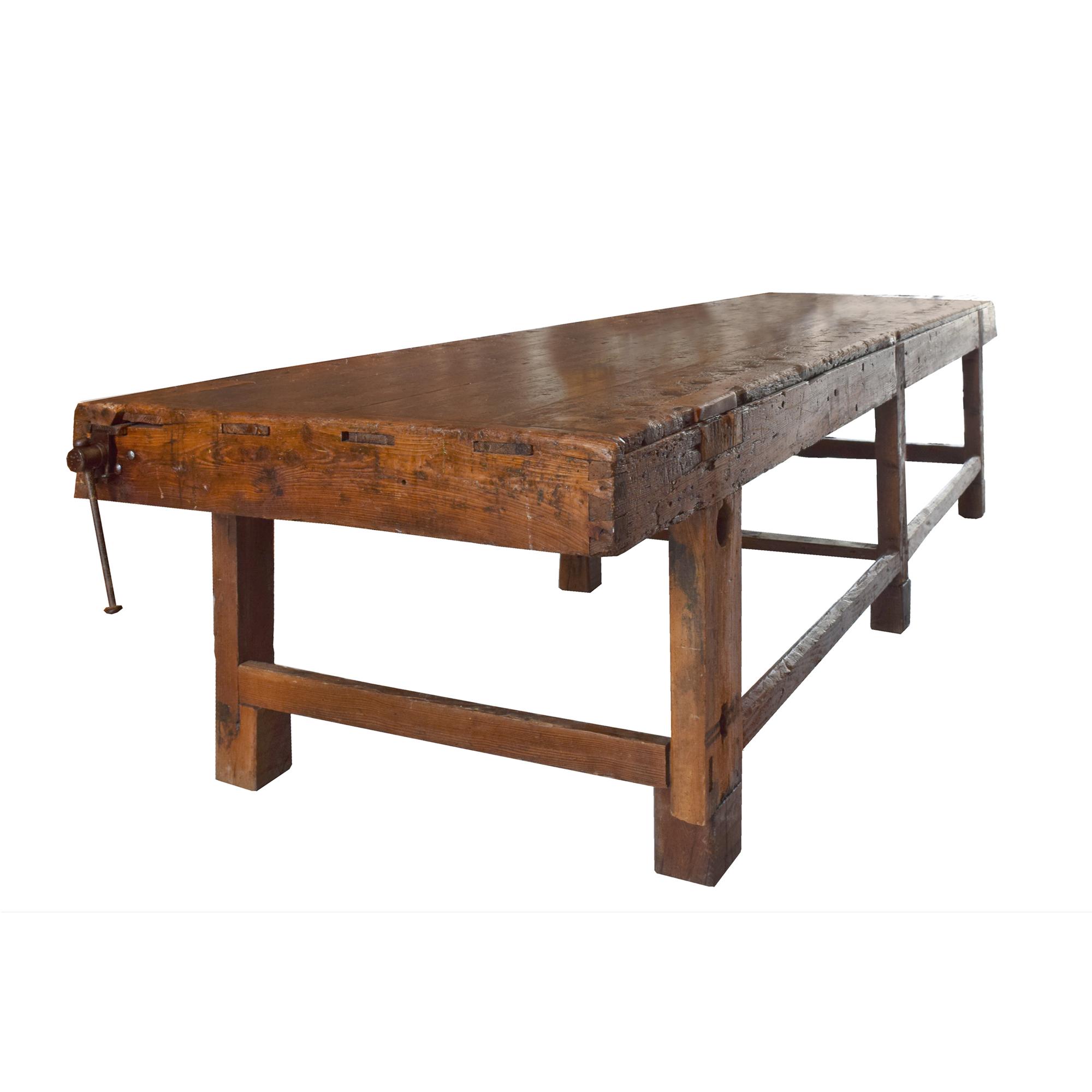 A Woodworker's Table 151" W x 43" D x 34" H — Italy, Circa 1900