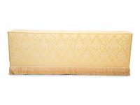 A Button-Tufted Damask-Upholstered Sofa