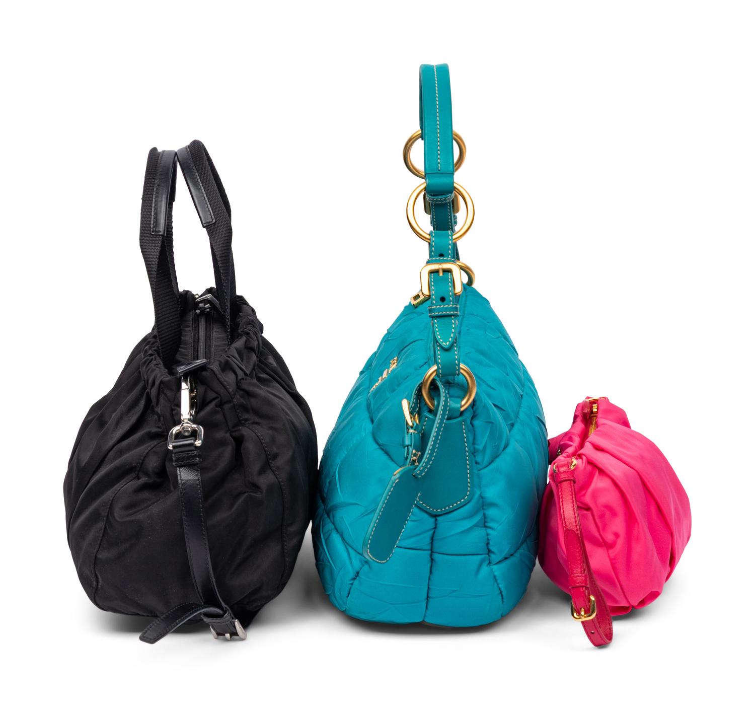 Prada, Three Nylon Handbags