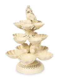 An English Creamware Grand Plat de Ménage