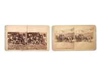 [WESTERN AMERICANA]. WEITFLE, Charles (1836-1921), photographer. A group of 7 stereoviews of Colorado, incl. a group of miners and adventurers traveling by horse-drawn wagon.