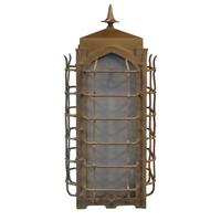 A Pair of Bronze Exterior Wall Sconces 11" W x 14.5" D x 25" H — United States, Circa 1940