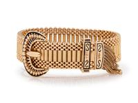 Gold and Enamel Slide Buckle Bracelet