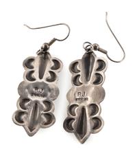 Navajo and Southwestern-style Silver Earrings, with Turquoise