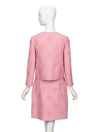 Valentino, Pink Floral Appliqué Skirt Suit