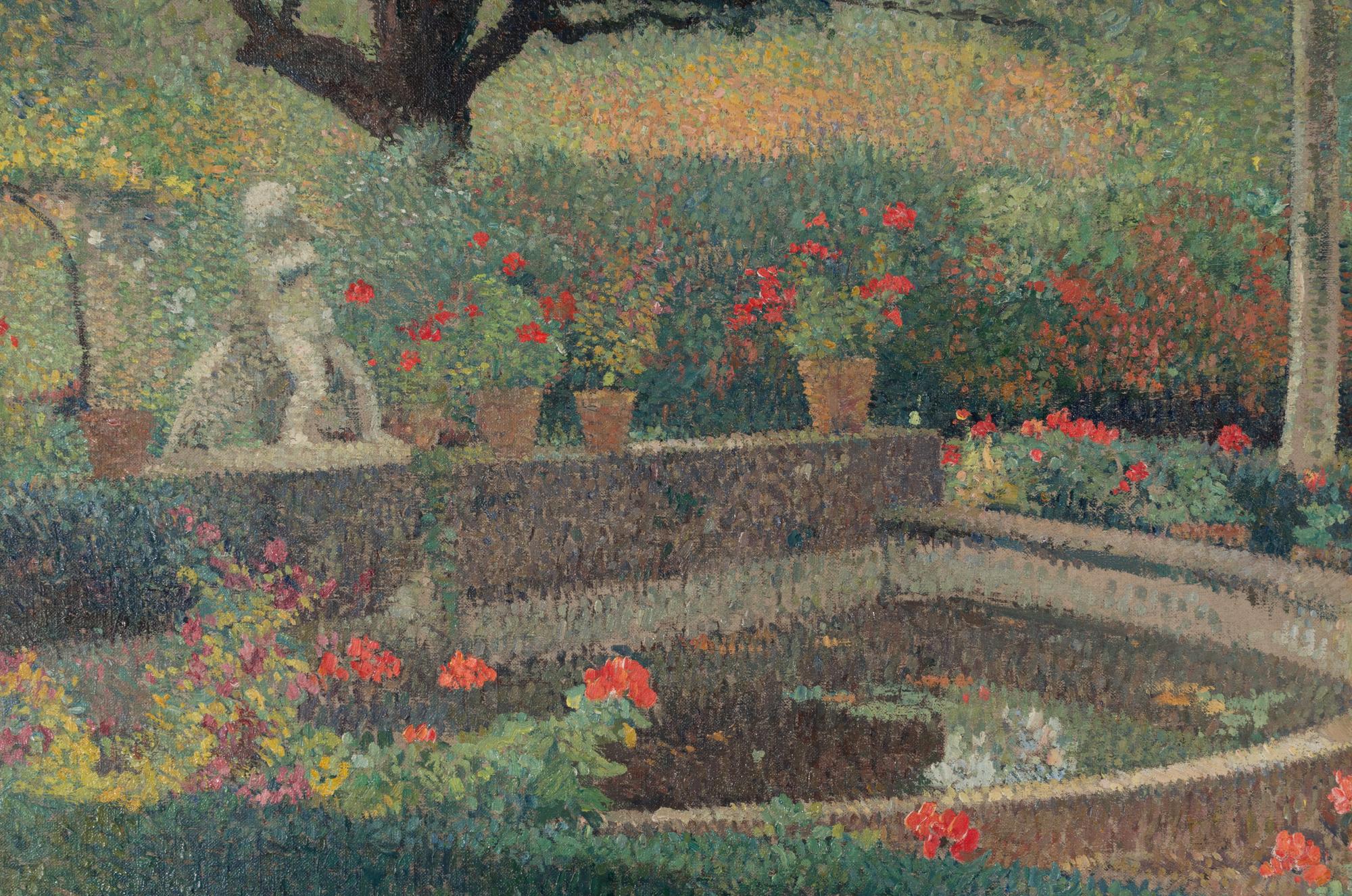 Bassin et Fleurs (Le Grand Basin de Marquayrol) ; with Landscape Study on the reverse (A Double-Sided Work)