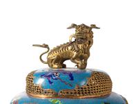 A Large Chinese Cloisonné Enamel Tripod Censer