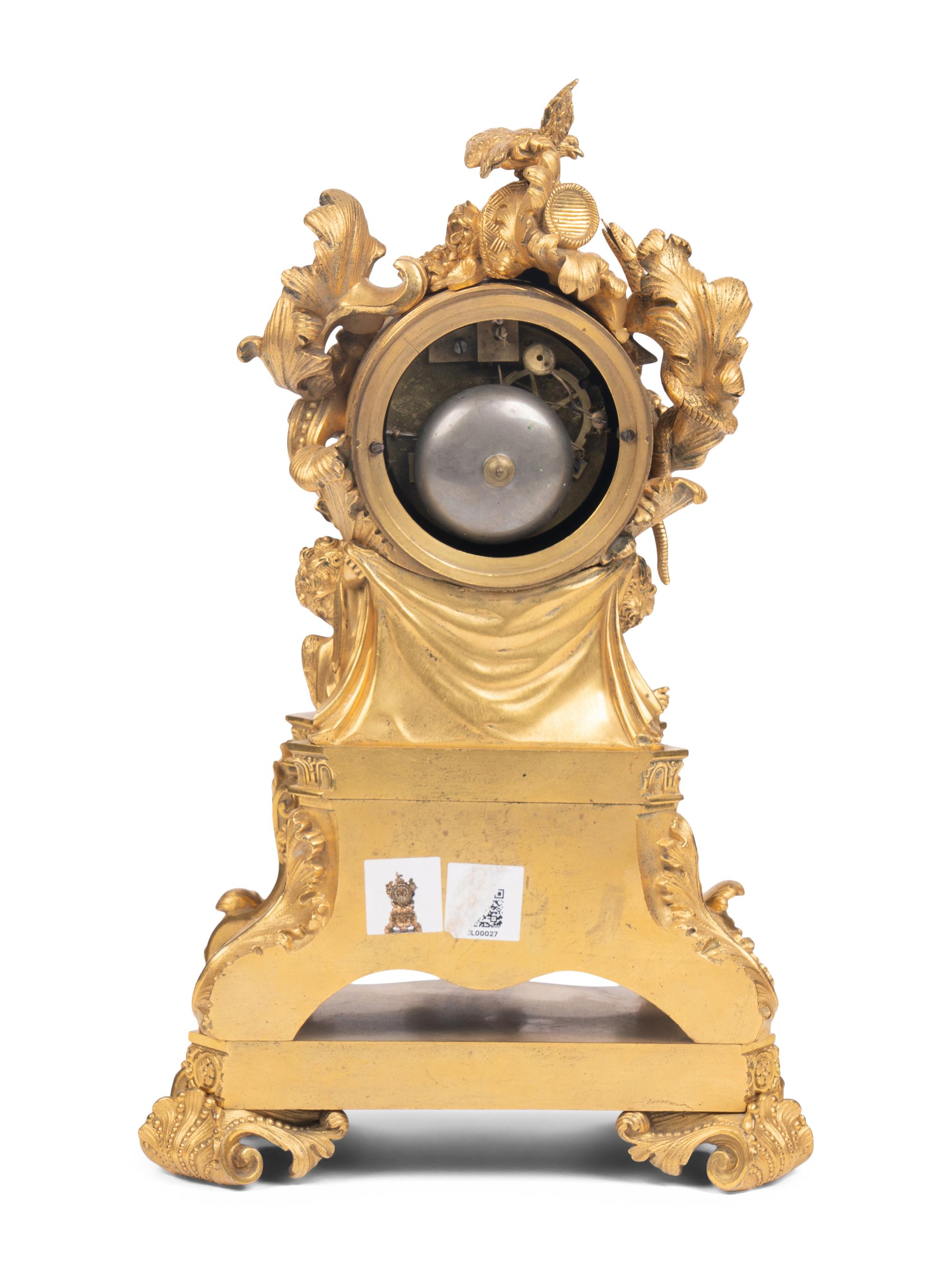 A French Gilt Bronze Mantel Clock