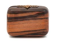 Judith Leiber Carved Wood Clutch