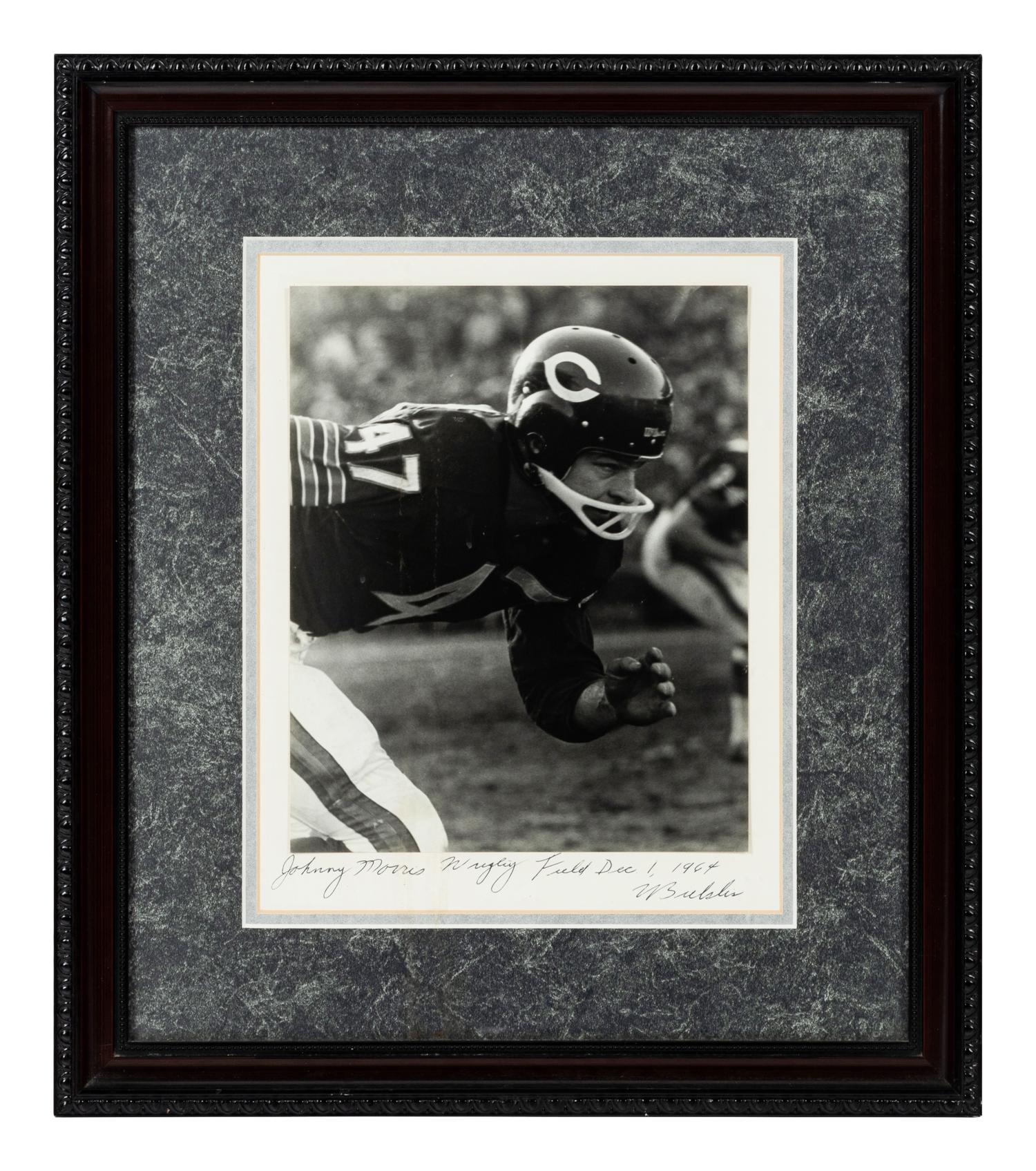 A Group of Five Photographs of Various Chicago Football Players Formerly Displayed at Mike Ditka’s Restaurant.
