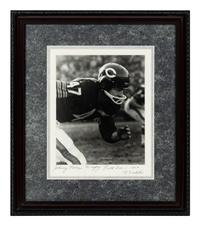 A Group of Five Photographs of Various Chicago Football Players Formerly Displayed at Mike Ditka’s Restaurant.