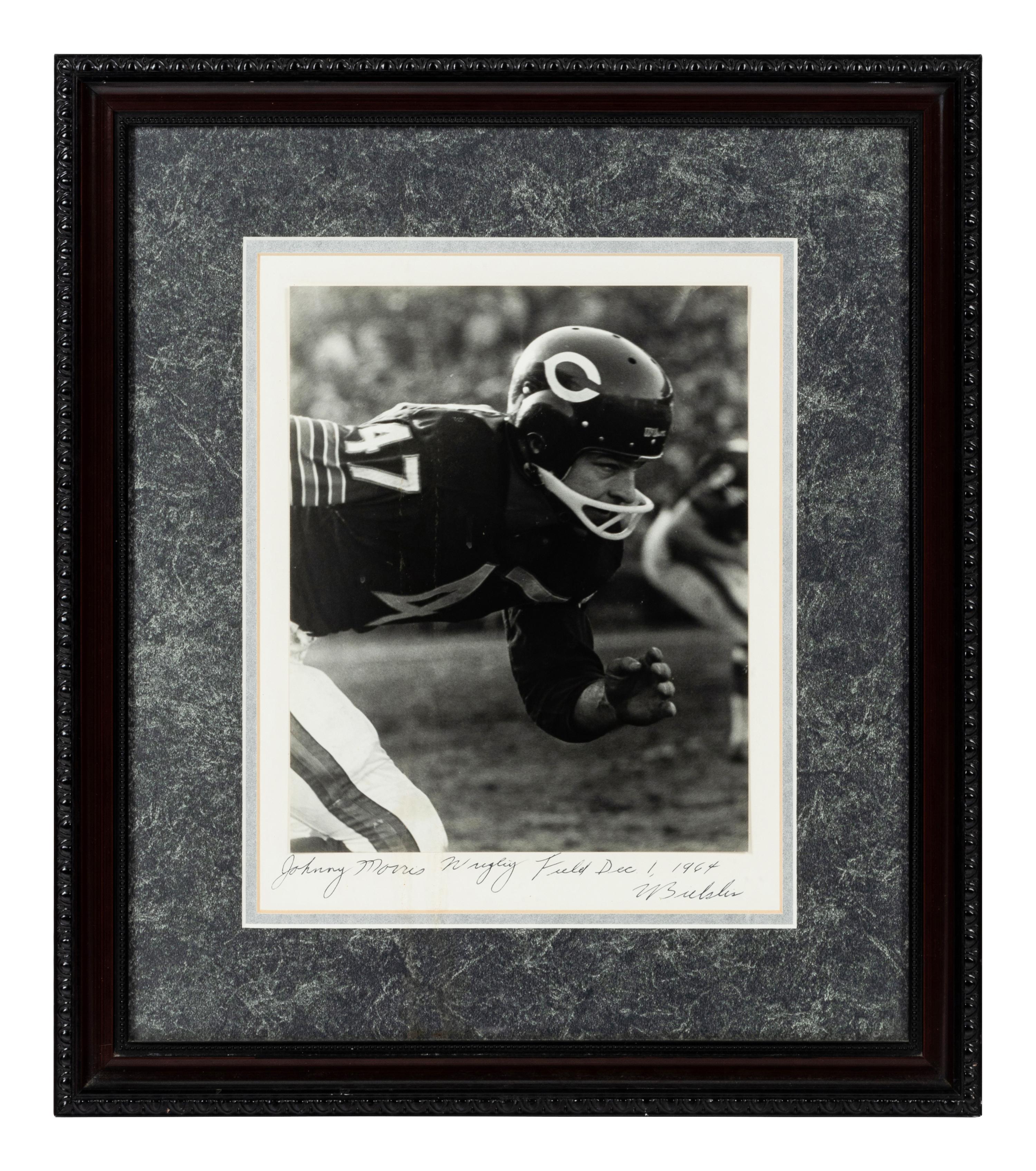A Group of Five Photographs of Various Chicago Football Players Formerly Displayed at Mike Ditka’s Restaurant.