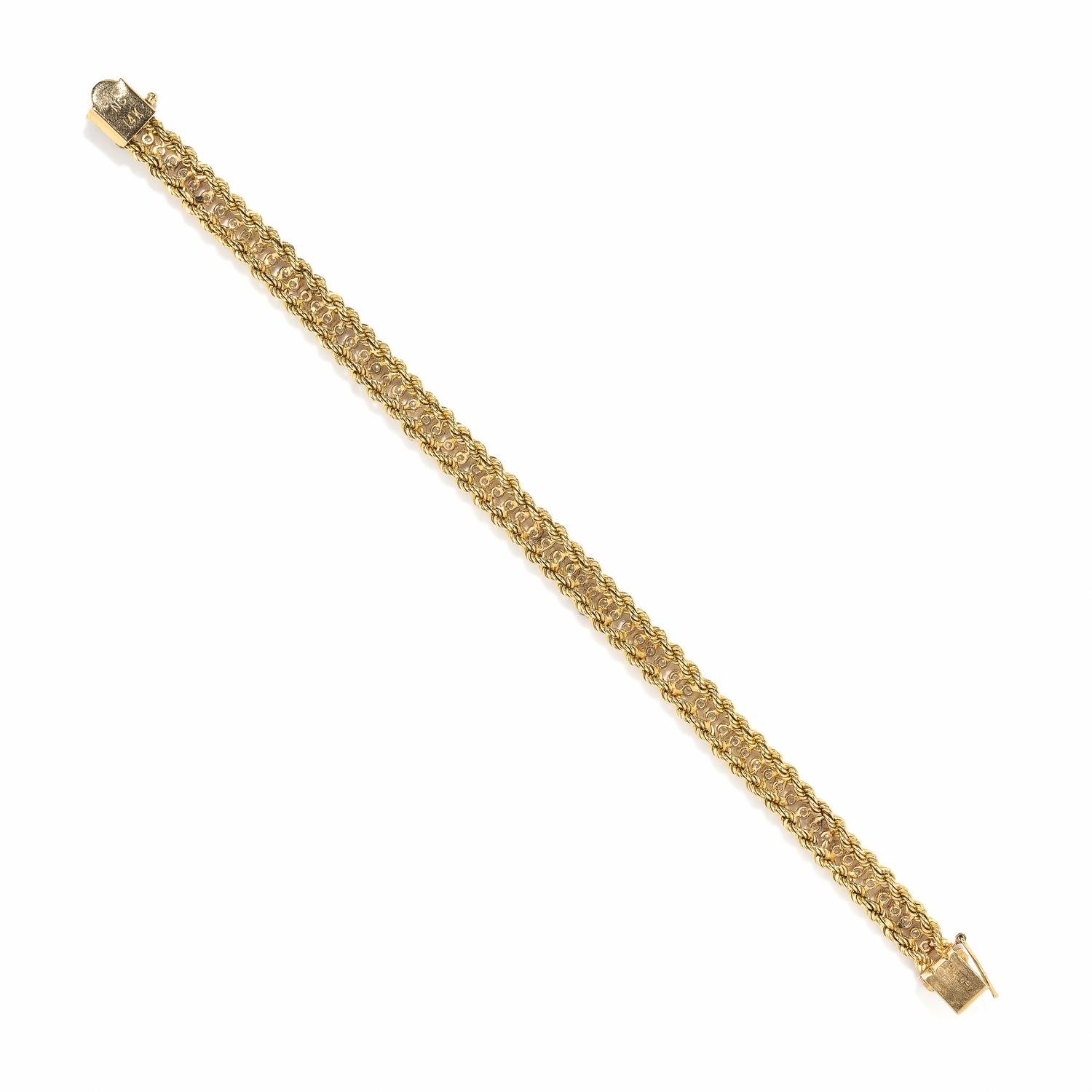 YELLOW GOLD AND DIAMOND BRACELET
