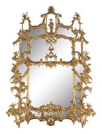 A Massive Pair of English Carved Giltwood Pier Mirrors