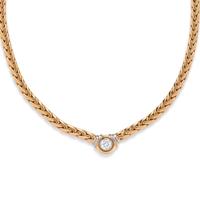 BUCHERER, YELLOW GOLD AND DIAMOND NECKLACE