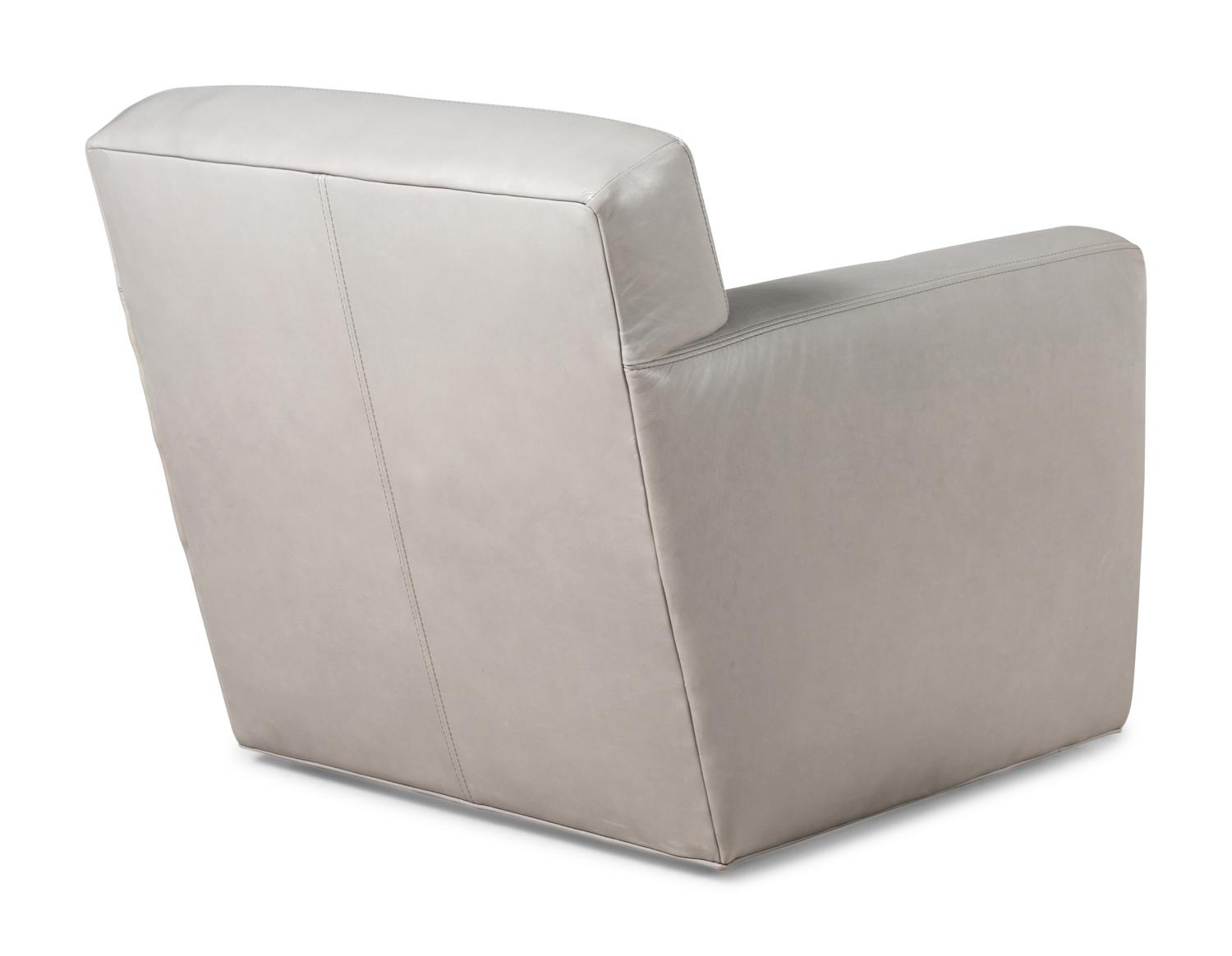 A Pair of Contemporary Leather-Upholstered Lounge Chairs