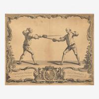A Pair of Framed English Engravings Gérard Jean-Baptiste Scotin II (1698- ca. 1755)