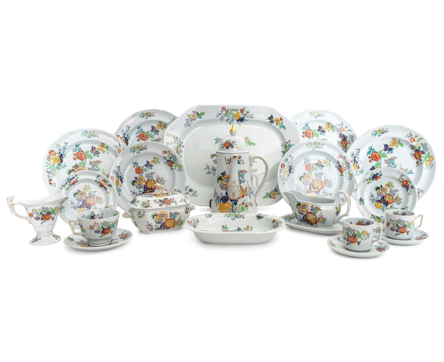 A Copeland Spode New Stone Ironstone Dinner Service