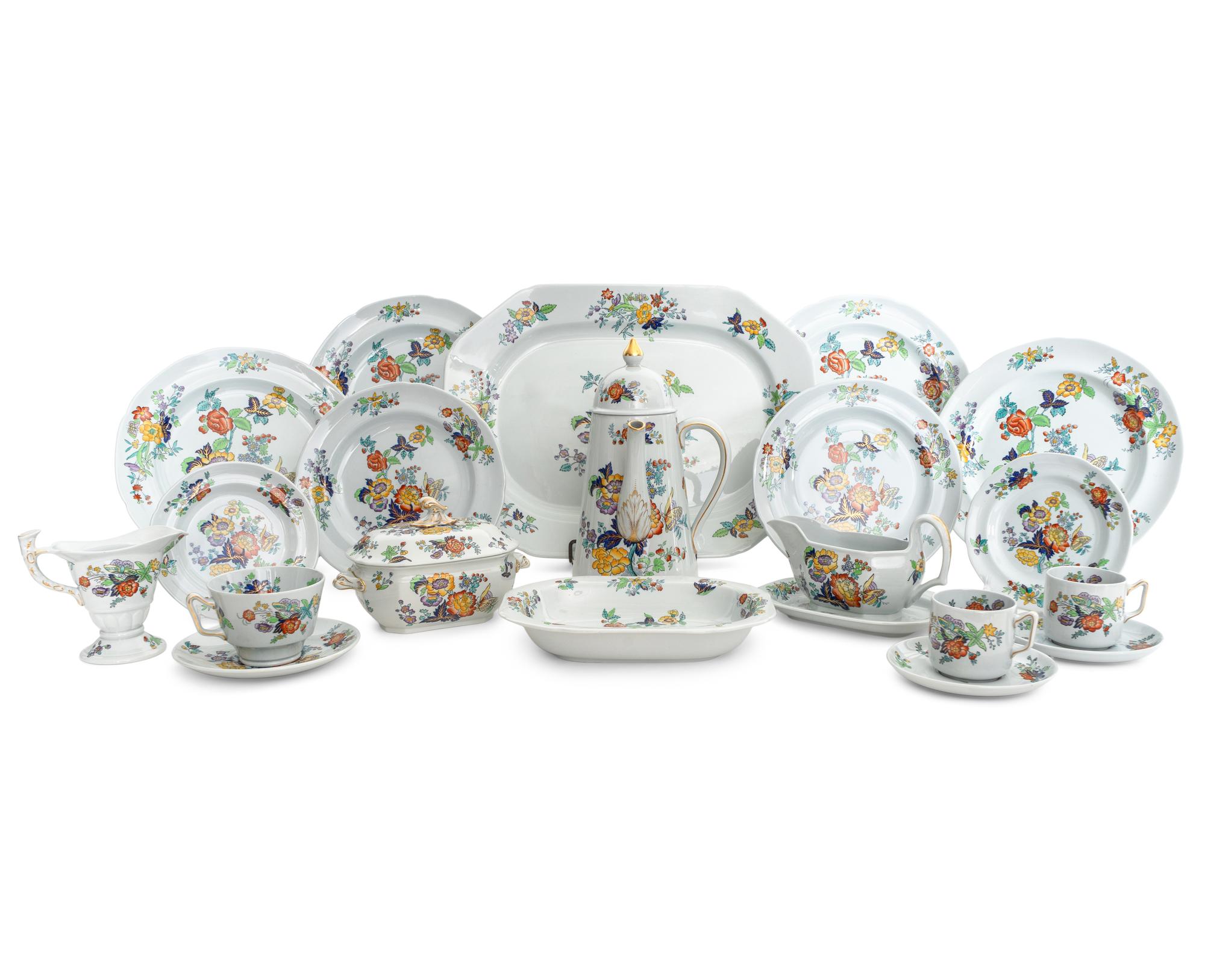 A Copeland Spode New Stone Ironstone Dinner Service