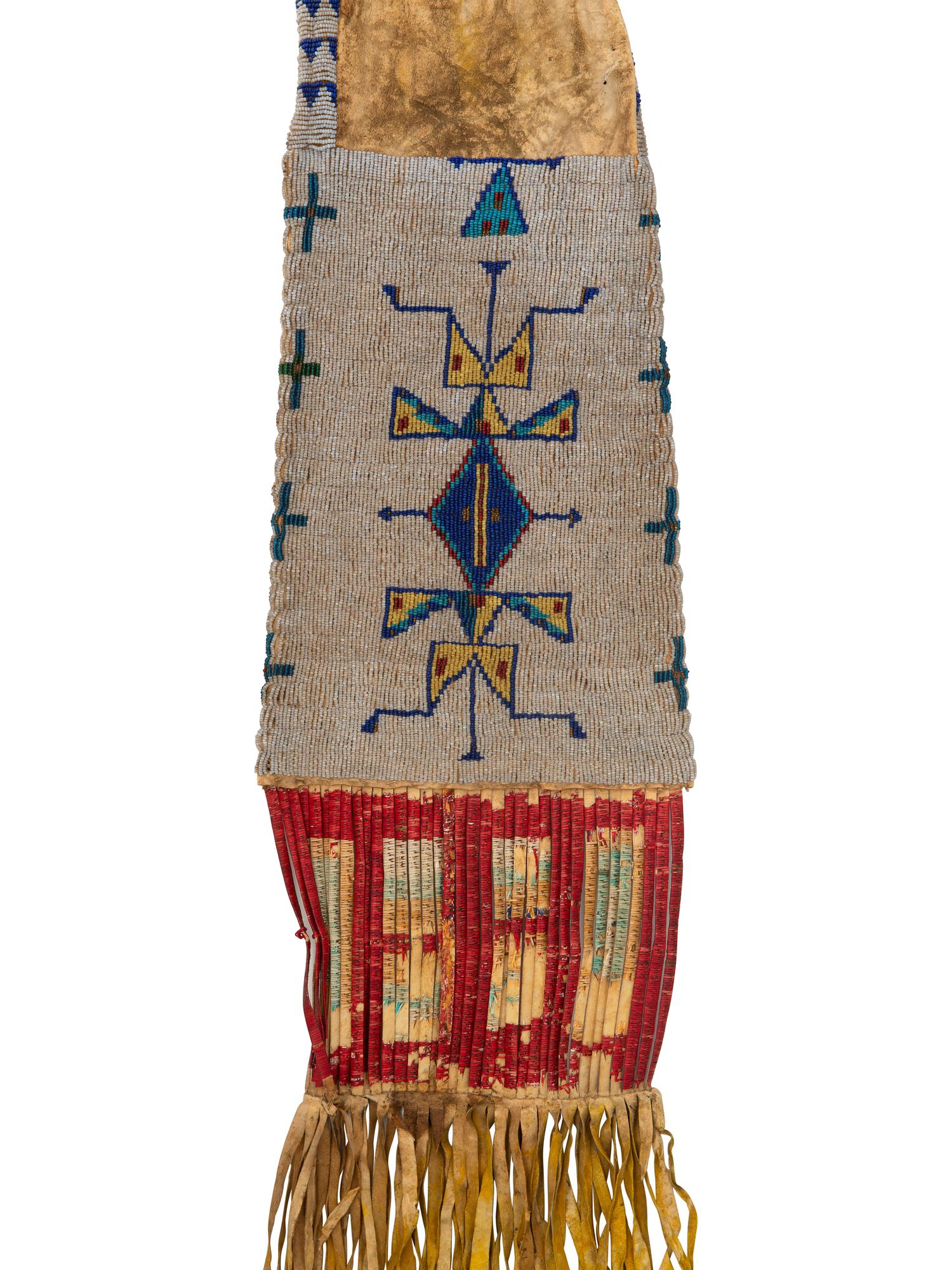 Sioux Beaded Hide Tobacco Bag