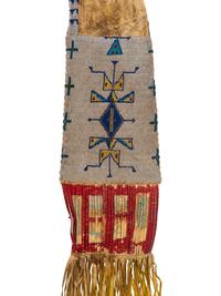 Sioux Beaded Hide Tobacco Bag