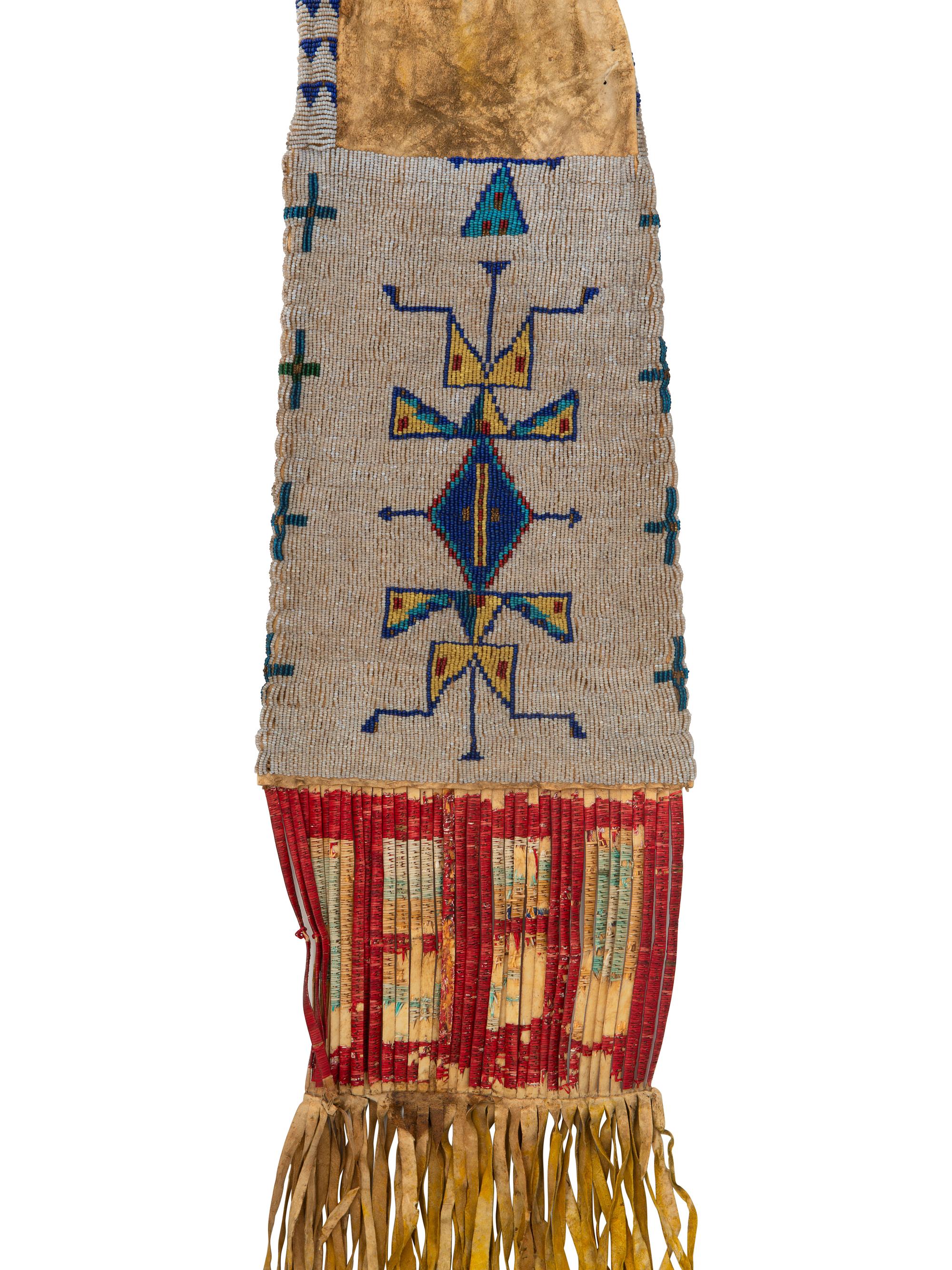 Sioux Beaded Hide Tobacco Bag