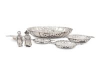 A Group of German Silver Table Articles