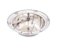 A Georg Jensen Silver Vegetable Dish with Three Part Divider