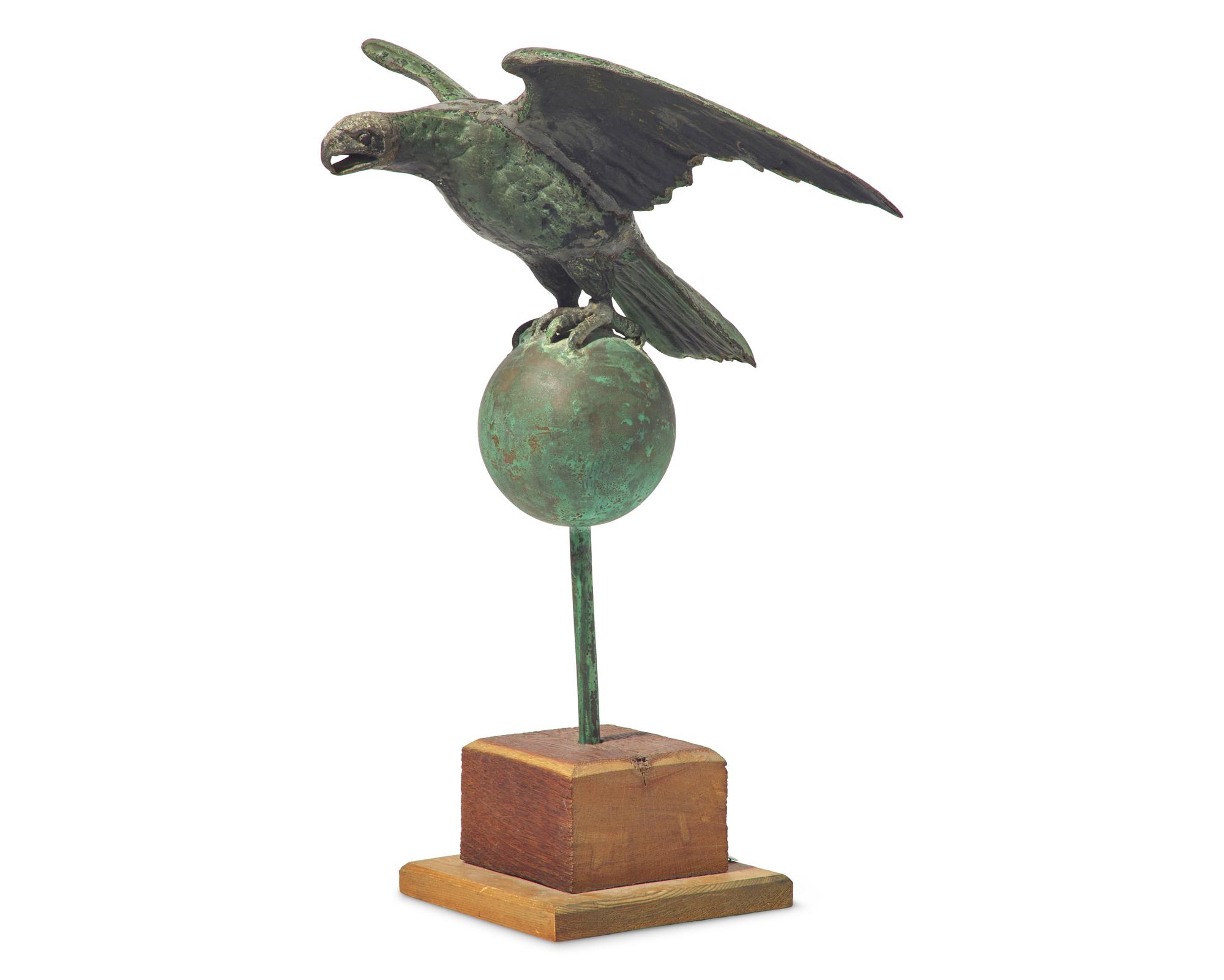 A Patinated Copper and Zinc Eagle Weathervane