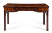 A Georgian Style Mahogany Sideboard Height 36 x width 66 x depth 29 3/4 inches. — 19TH CENTURY