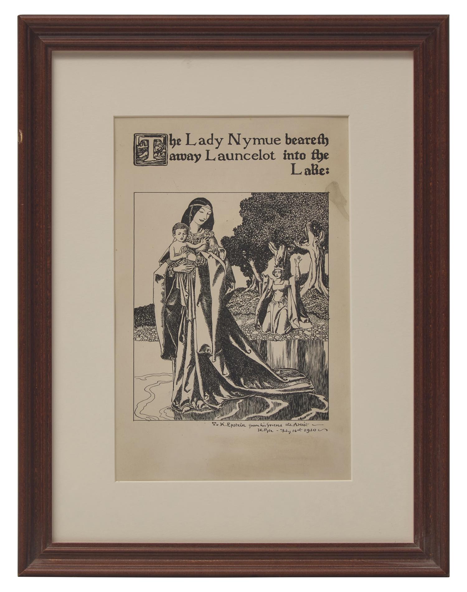 Champions of the Roundtable: The Lady Nyueme beareth away Launcelot into the Lake , 1905