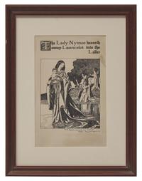 Champions of the Roundtable: The Lady Nyueme beareth away Launcelot into the Lake , 1905