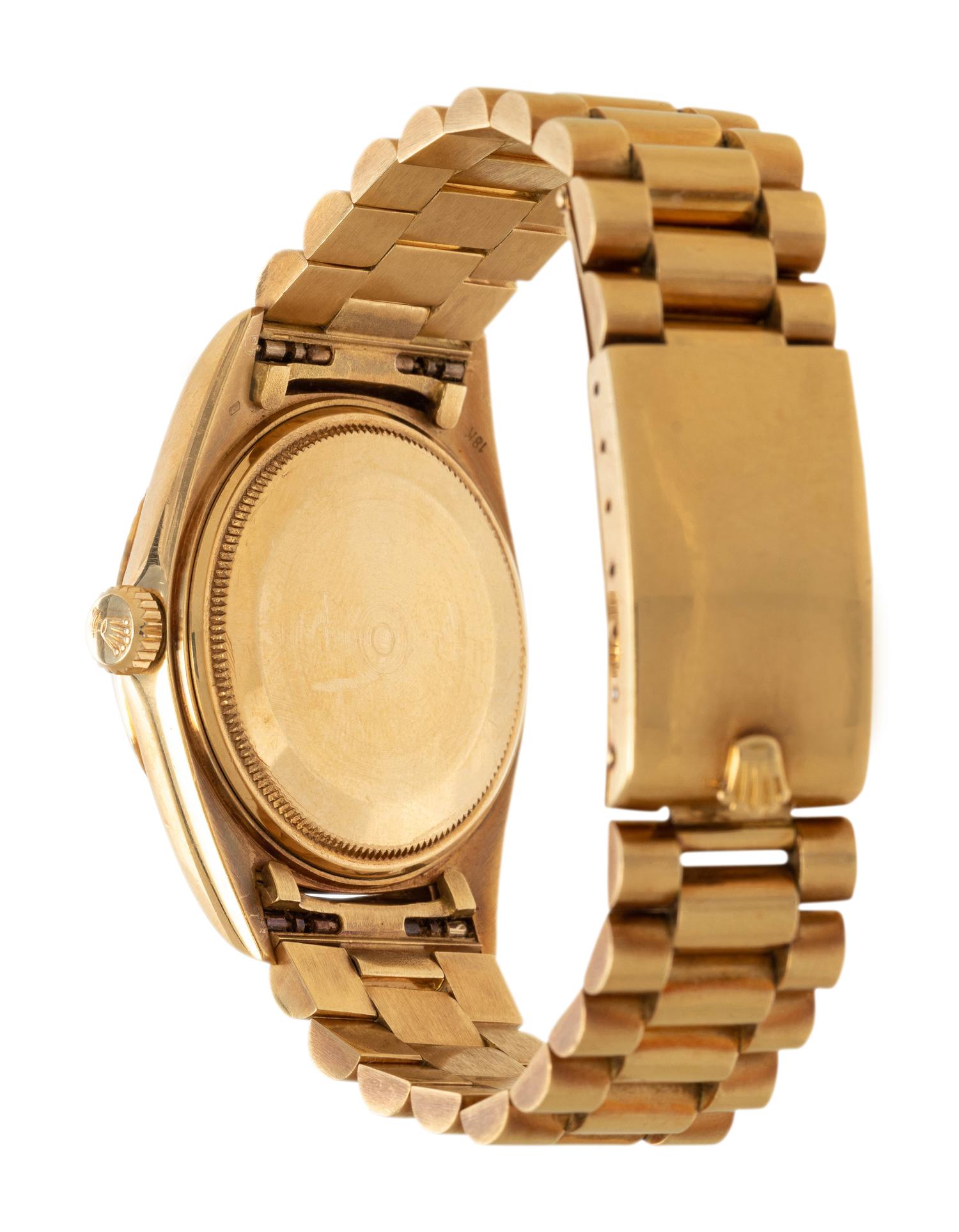 ROLEX, REF. 1803 18K YELLOW GOLD 'DAY-DATE' WRISTWATCH, CIRCA 1970