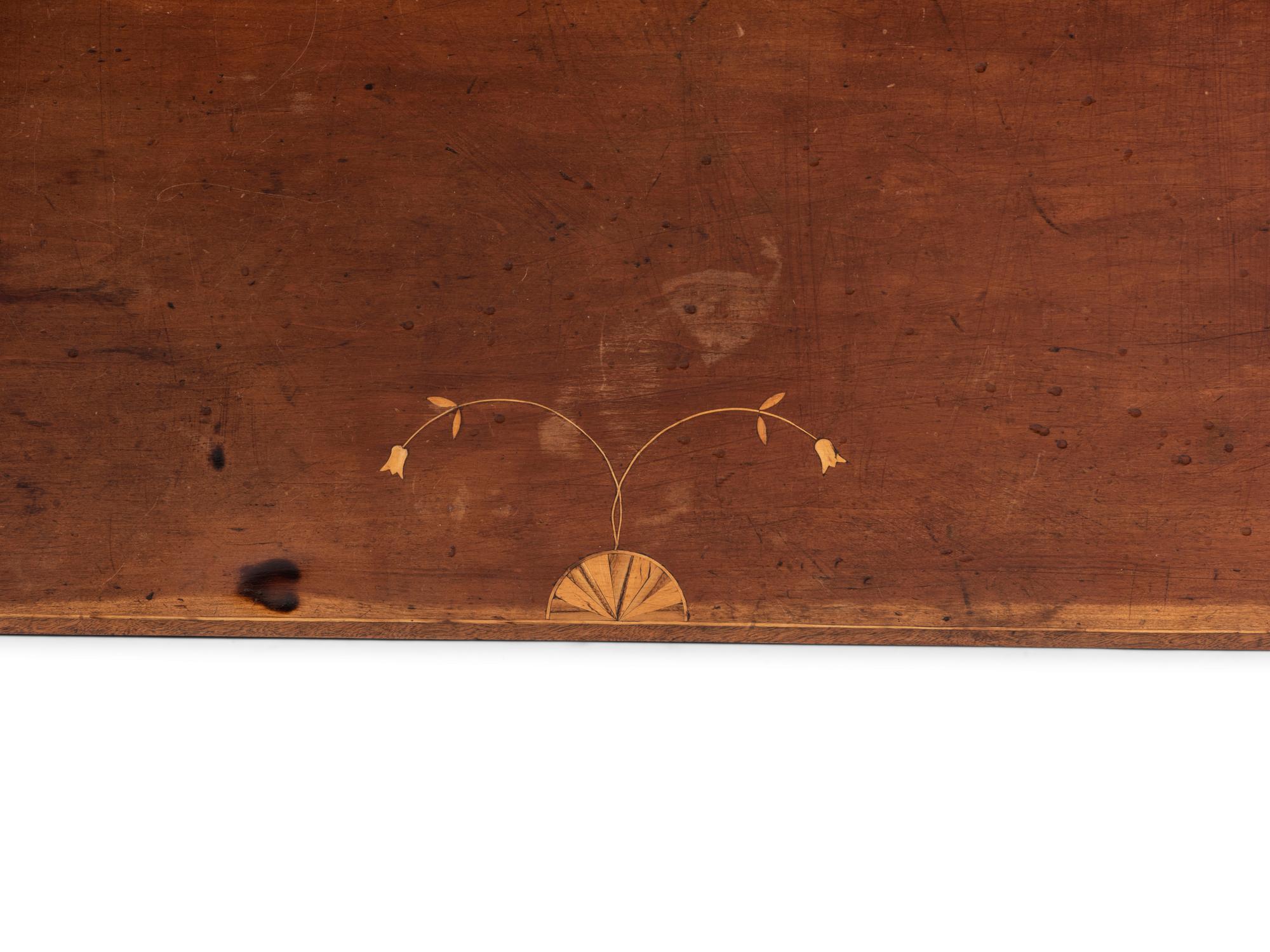 A Federal Line-Inlaid Burl and Cherrywood Chest of Drawers