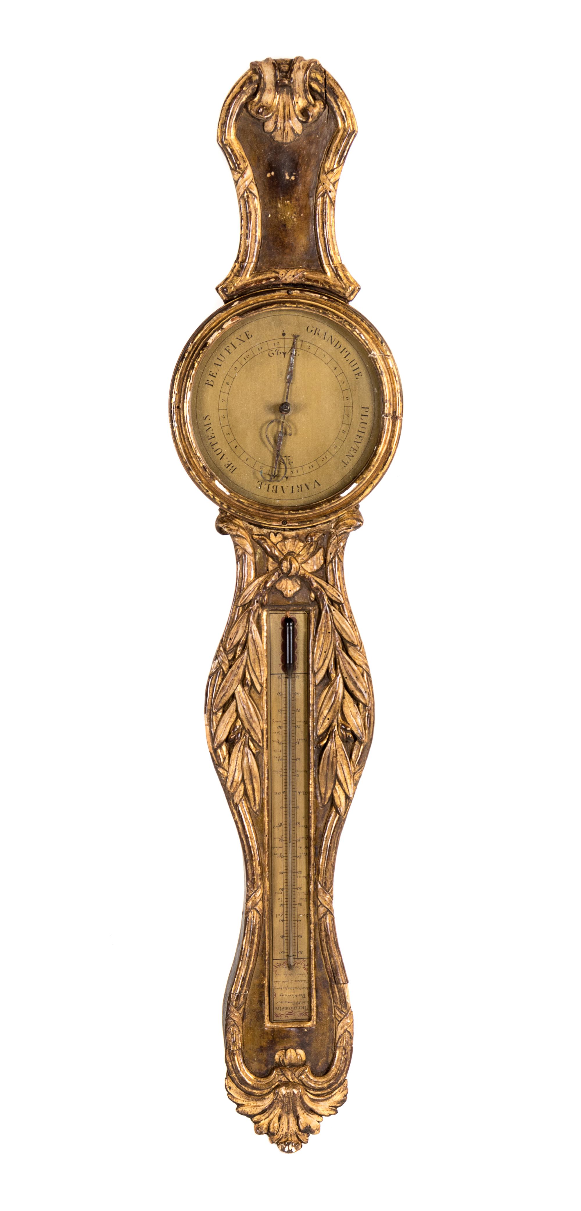 A Louis XV Giltwood Barometer