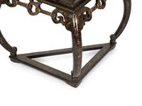 A Pair of Chinese Black and Gilt Lacquer Corner Tables