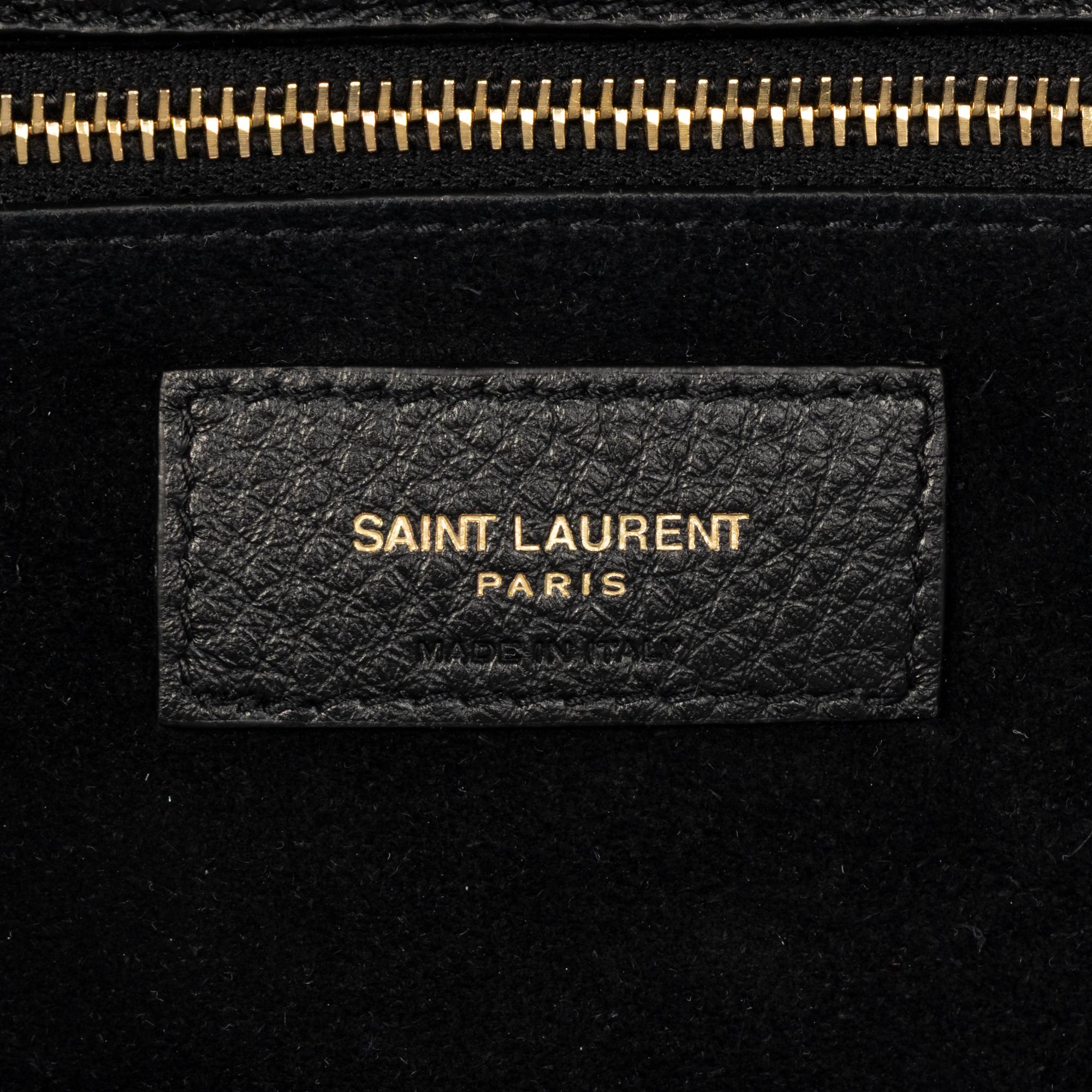 SAINT LAURENT, MEDIUM LEATHER SHOPPING TOTE
