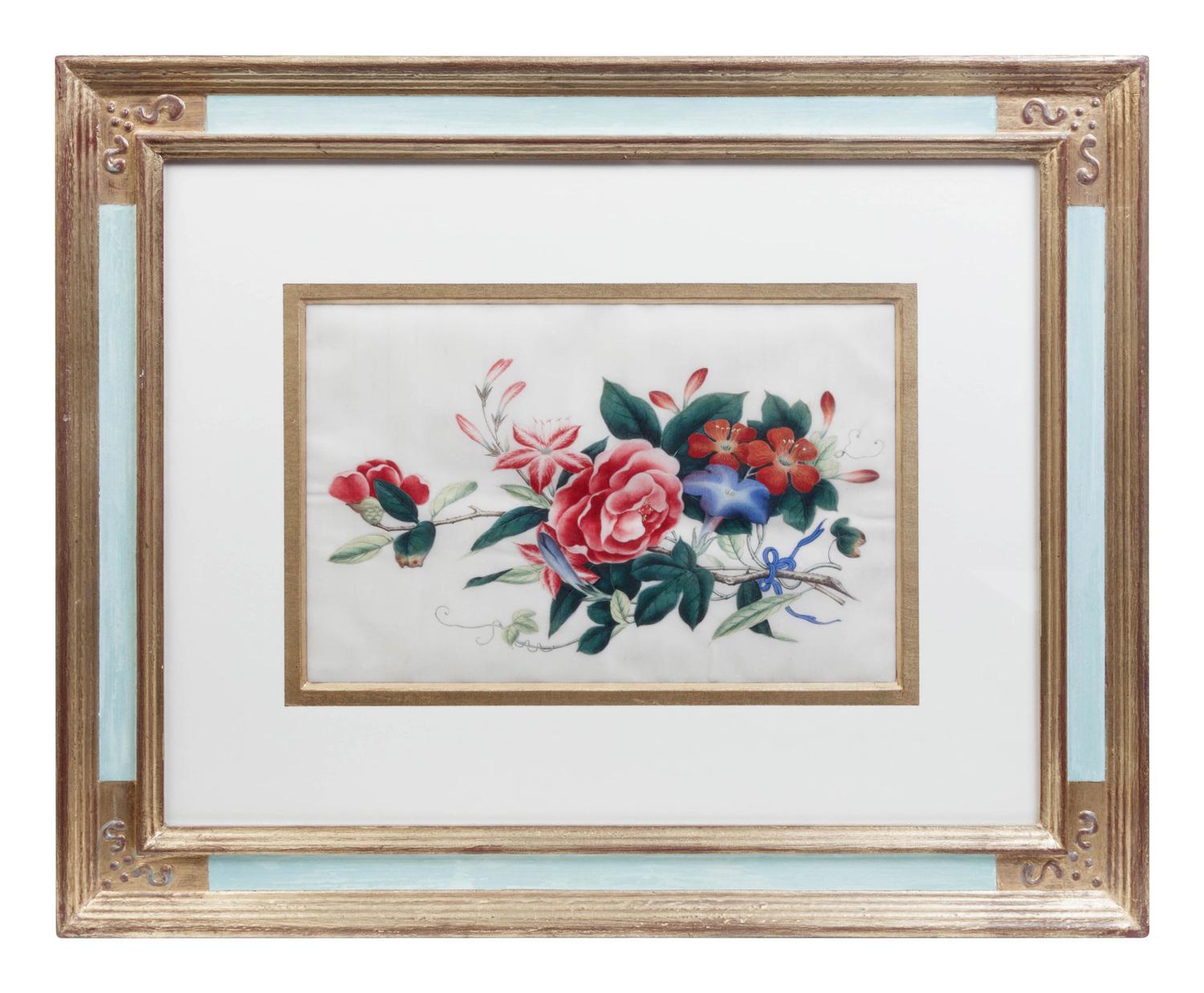 Four Chinese Export Pith Paintings
