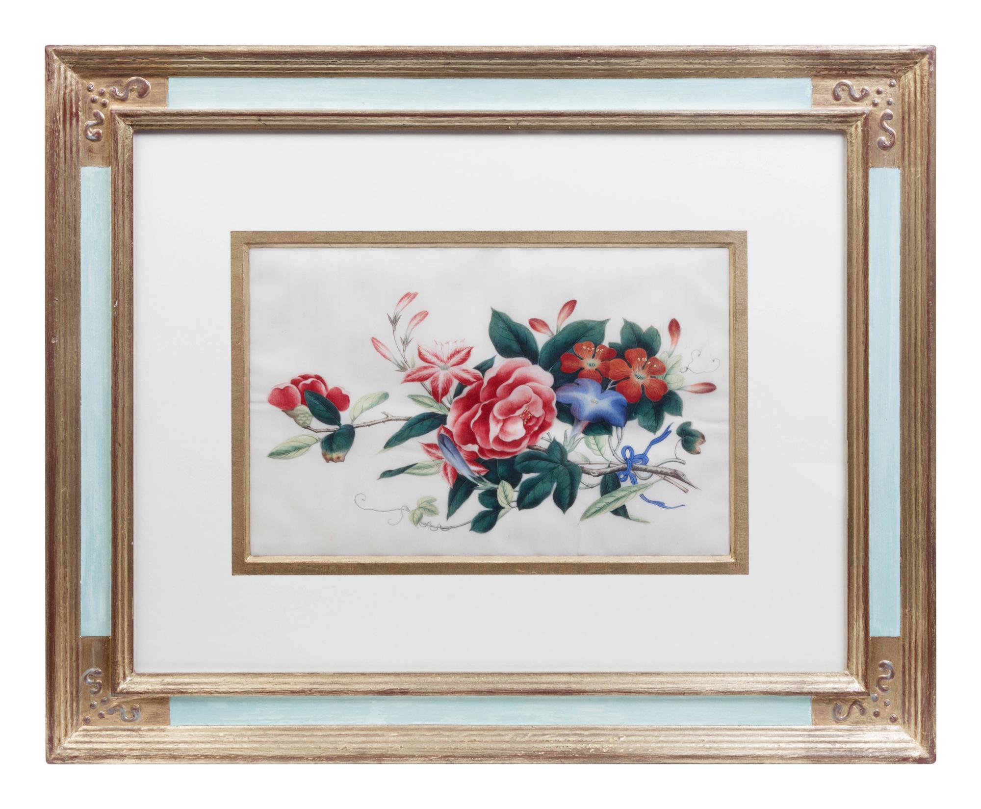 Four Chinese Export Pith Paintings